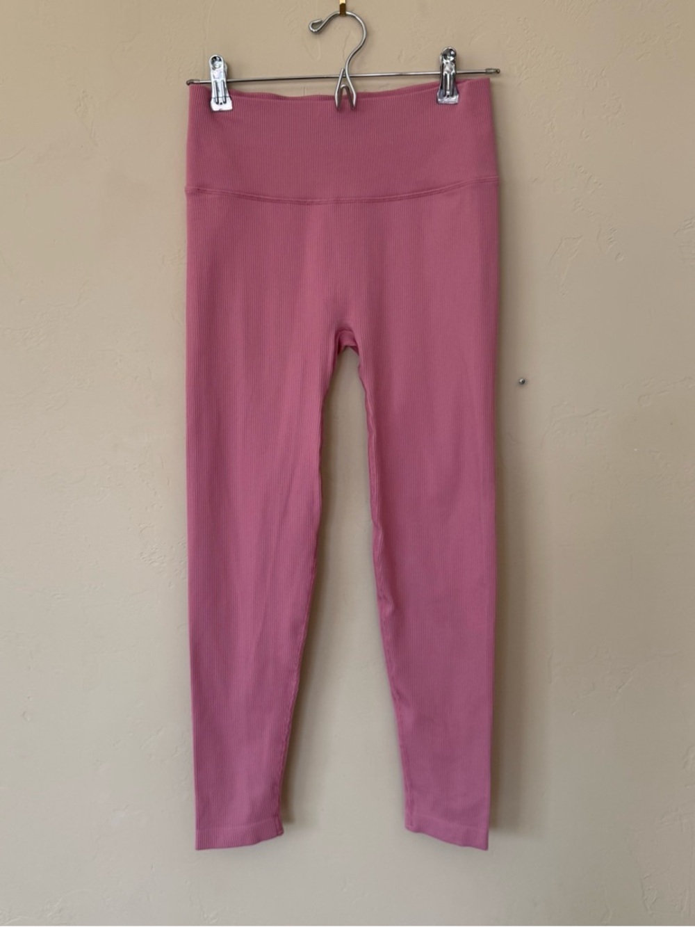 Victoria’s Secret Pink Ribbed High Rise Leggings Balletcore Athleisure Yoga - Picture 2 of 9
